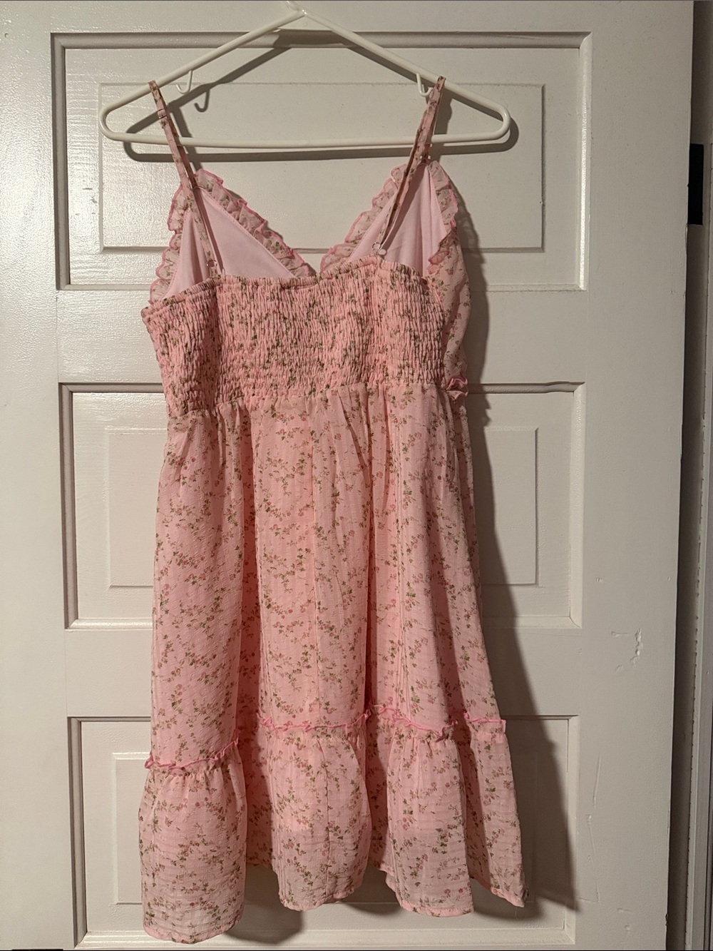 Pink Floral Ruffle Sundress - Picture 2 of 5